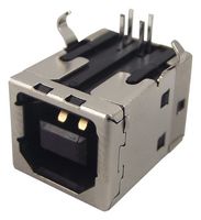 LUMBERG 2411 03 USB Connector, USB Type B, USB 2.0, Receptacle, 4 Ways, Through Hole Mount, Right Angle