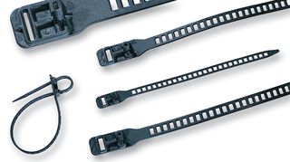 HELLERMANNTYTON 115-11350 SOFTFIX L-TPU-BK Cable Tie, Soft Fix Releasable Ladder, TPU (Thermoplastic Polyurethane), Black, 340 mm, 11 mm