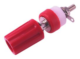 CLIFF ELECTRONIC COMPONENTS TP1 RED Binding Post, TP Series, 15 A, Nickel Plated Contacts, Panel Mount, Red