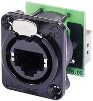 NEUTRIK NE8FDP-B In-Line Adapter, Feed-Through, Cat5e, Adaptor, In-Line, RJ45, RJ45, etherCON D