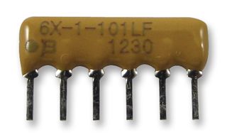 BOURNS 4606X-101-102LF Fixed Network Resistor, 1 kohm, Bussed, 5 Resistors, SIP, PC Pin, ± 2%